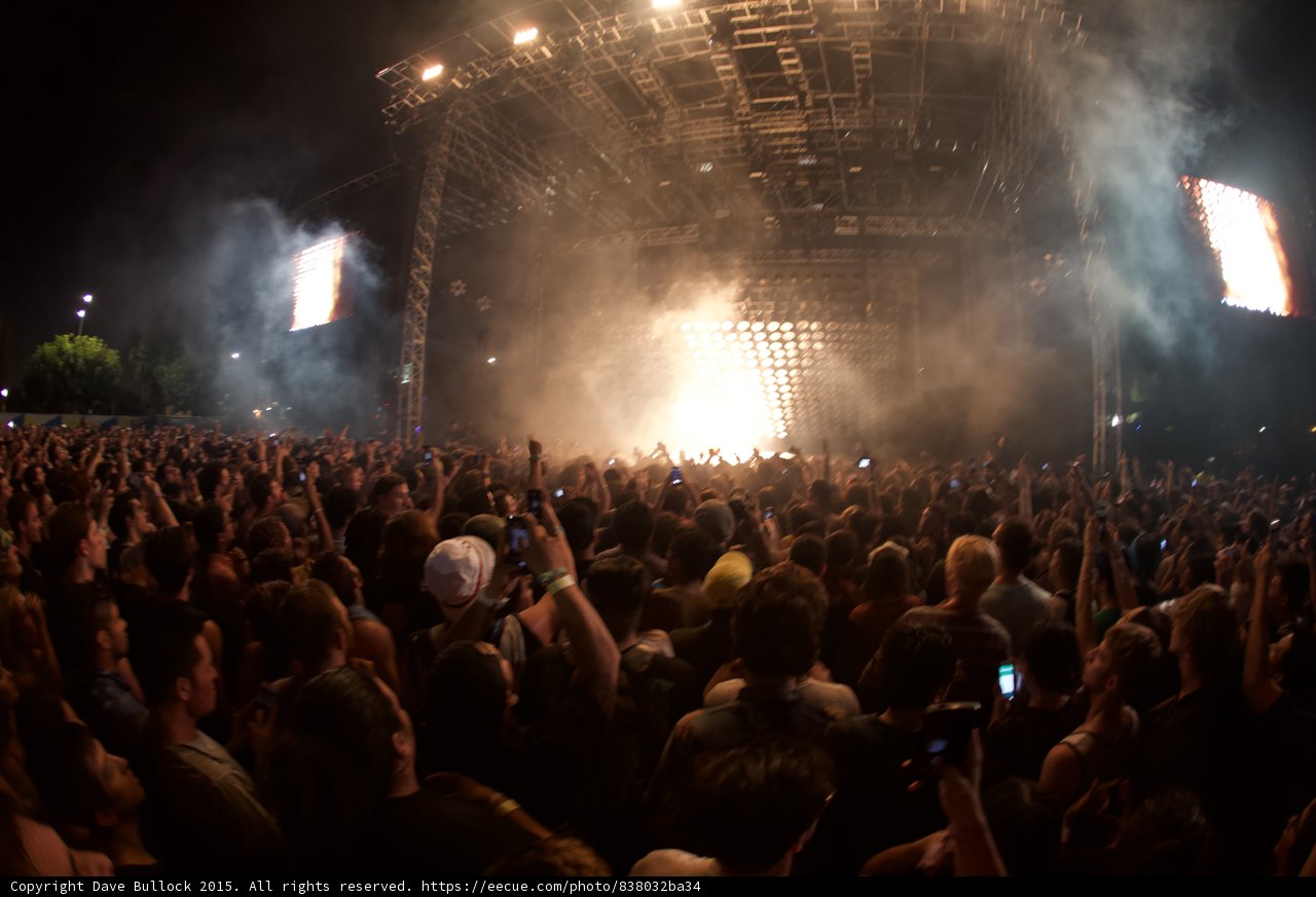 White Stage Lights Crowd