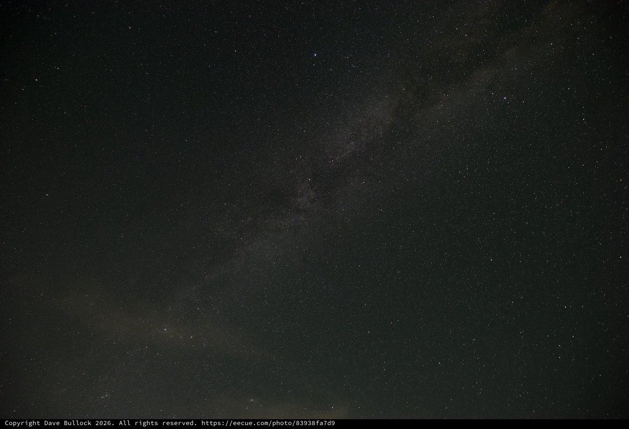 Milky Way Arches Over Lake Tahoe Night Sky
