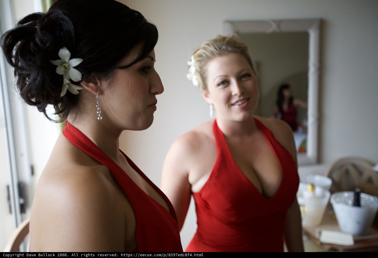 A Red Dress at a Hawaiian Wedding