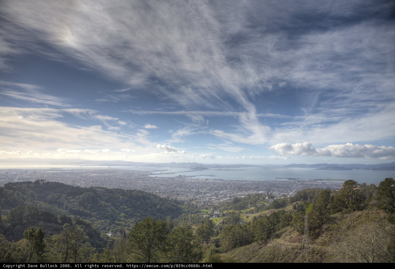 Serene View of the City and Mountain