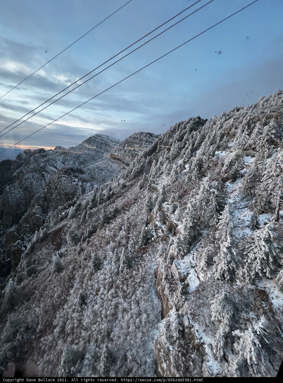 Snowy Mountain and Power Lines