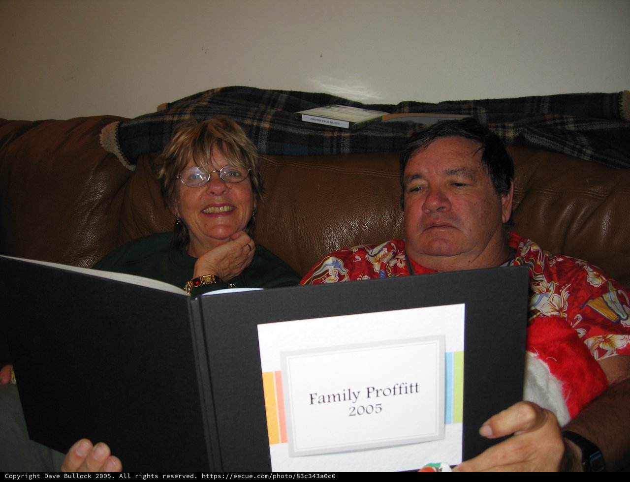 Family Proffitt 2005 Photo Album Christmas Evening