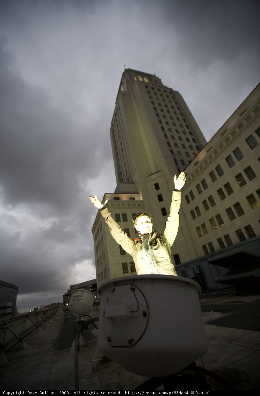The White Suit Man atop the Metropolis