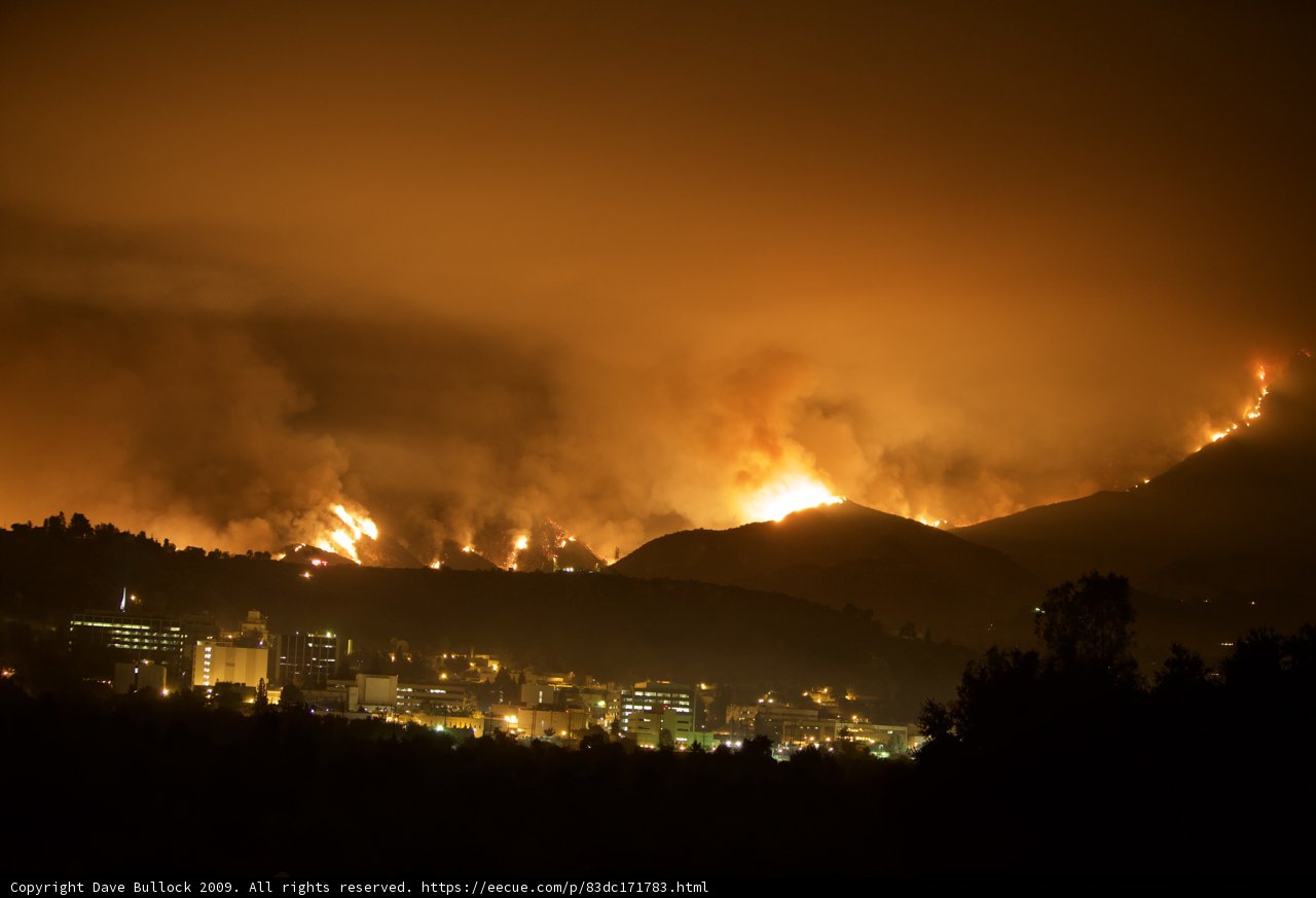 A View of the Station Fire from the Hilltop