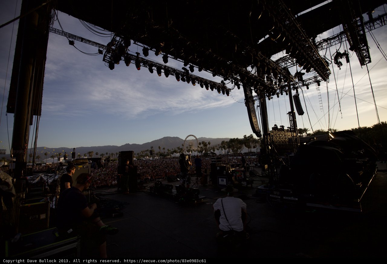 Coachella Stage Lights Up with Concert-Goers