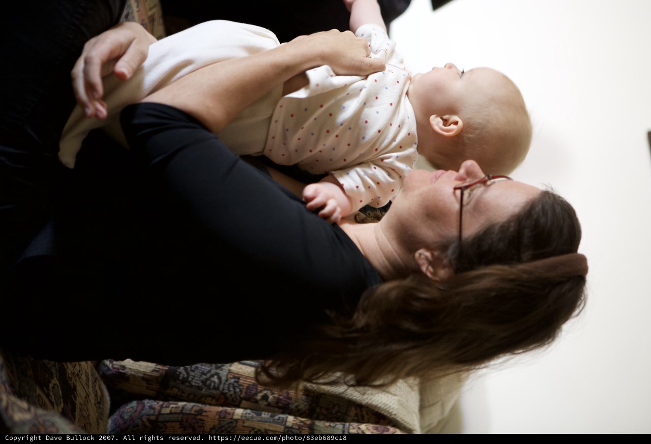 Mother and Baby Share a Tender Moment Indoors