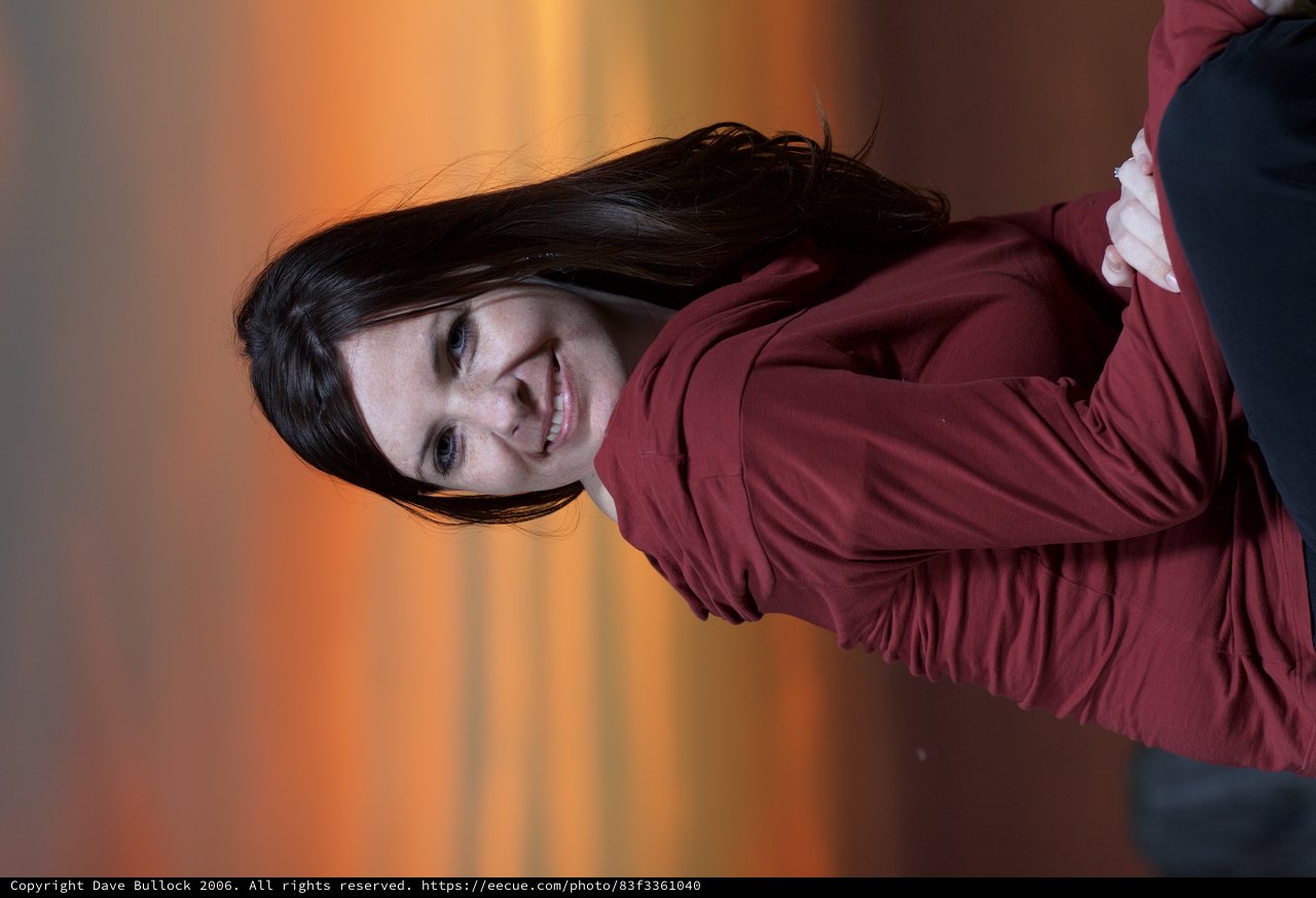 Woman in Red at Golden Hour Sunset