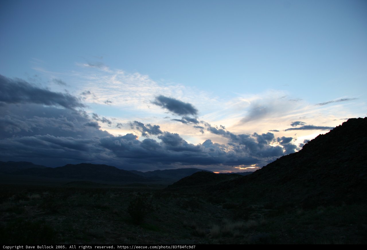 Dark Clouds Over Mountain Range