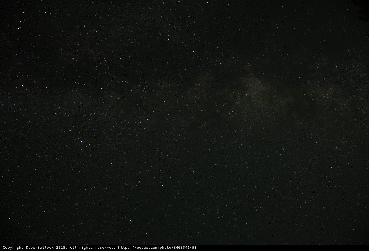 Milky Way Arches Over Lassen Volcanic Night Sky