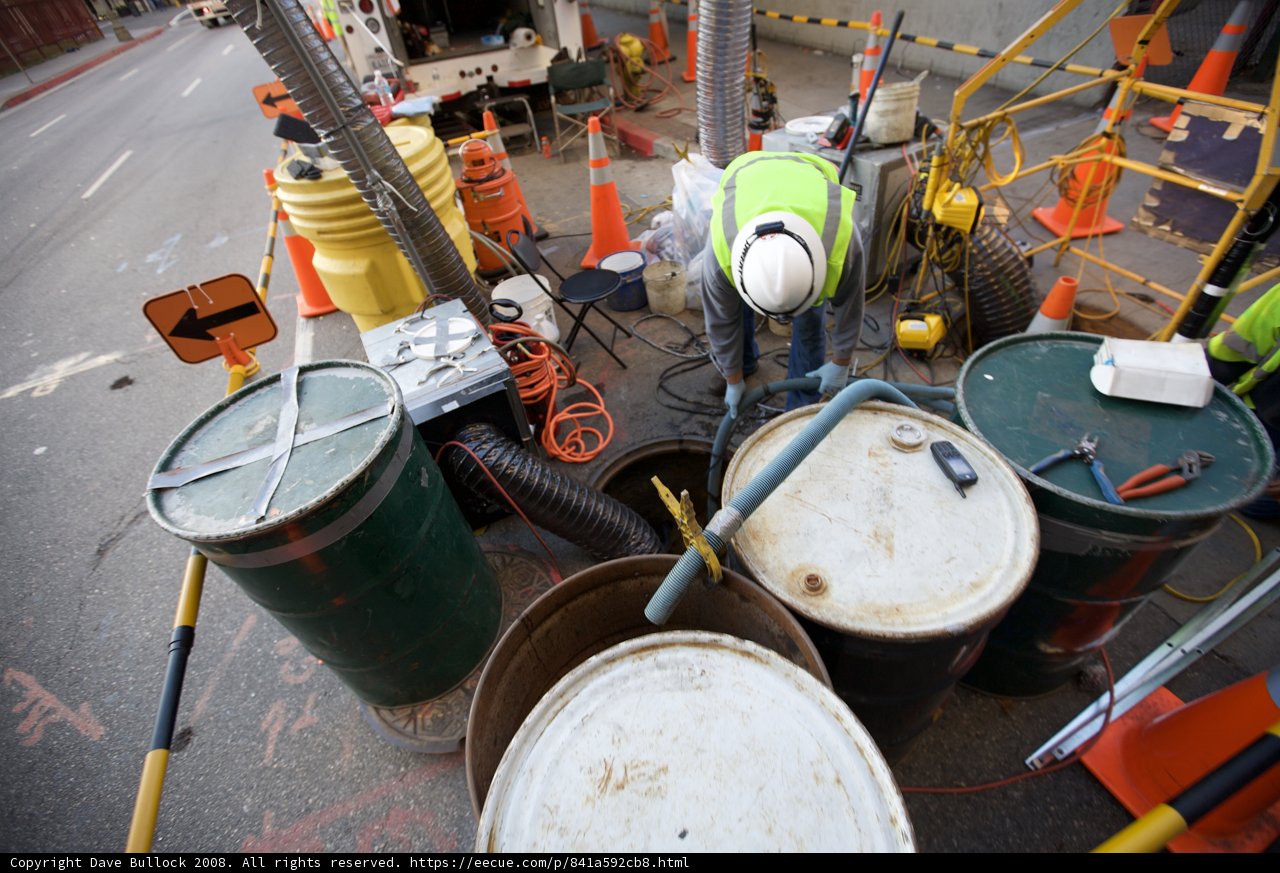 Street Workers Hard at Work