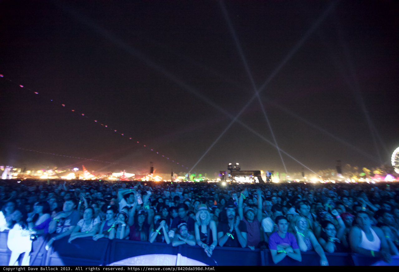 Illuminated Crowd at Coachella Concert