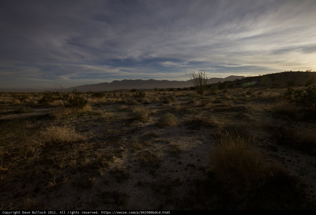 Sunset over Anza Borrego