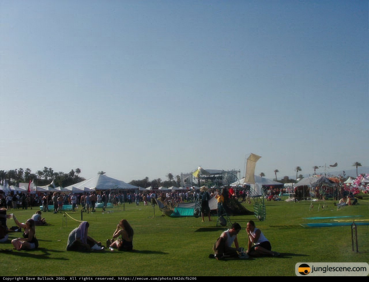 Festivalgoers Enjoying the Greenery