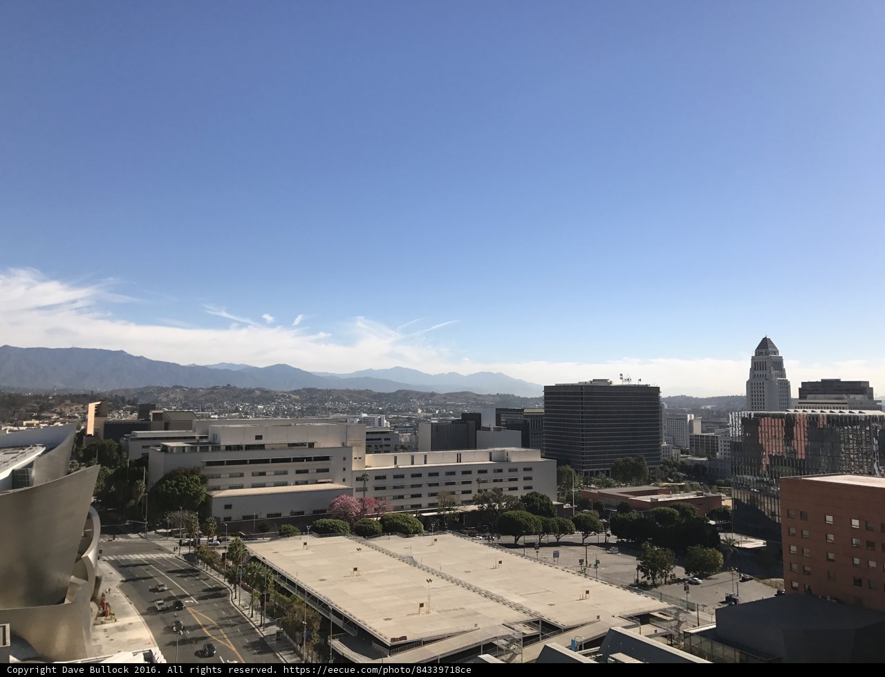 View of Los Angeles Cityscape from Above