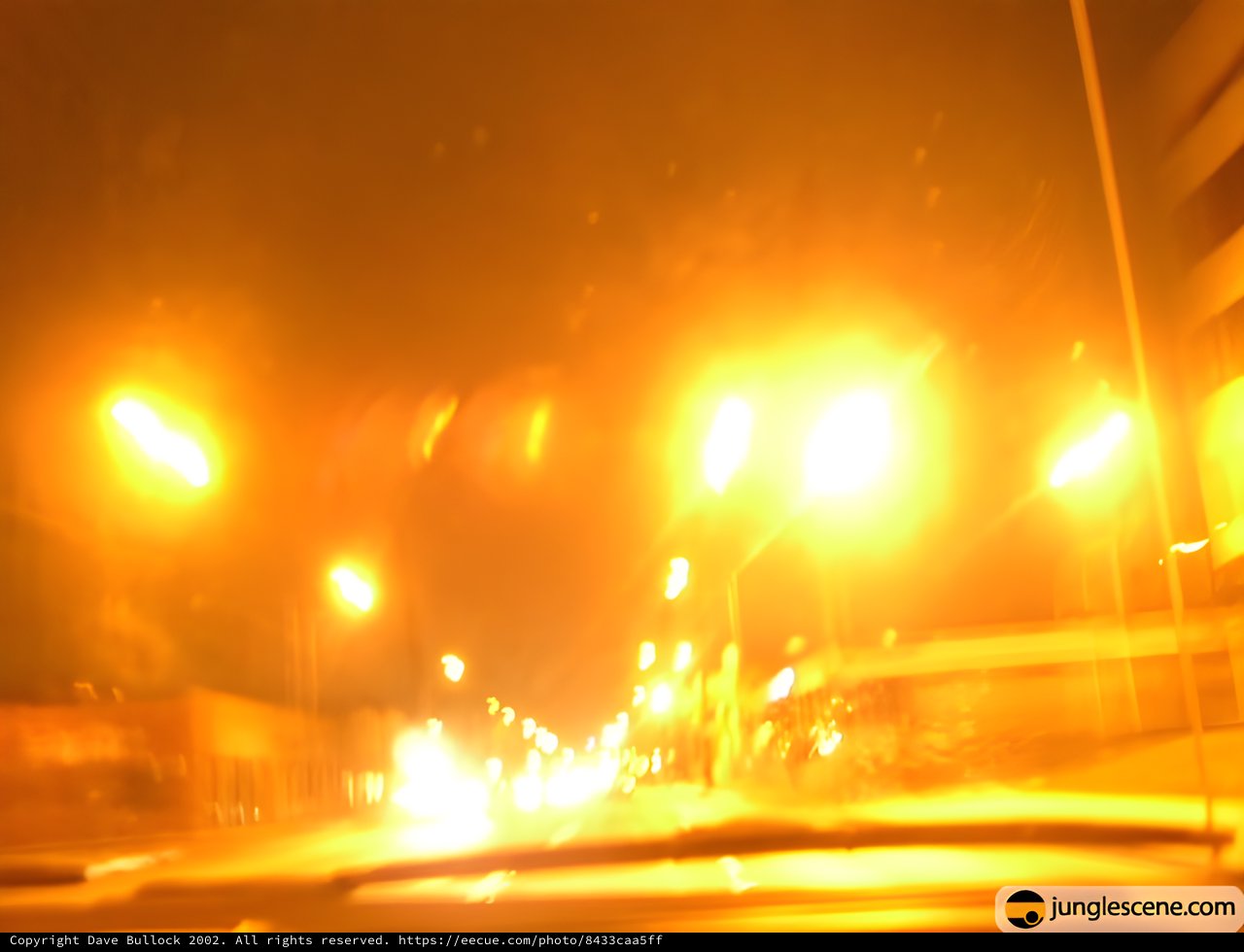 Motion Blur Through City Streets at Night