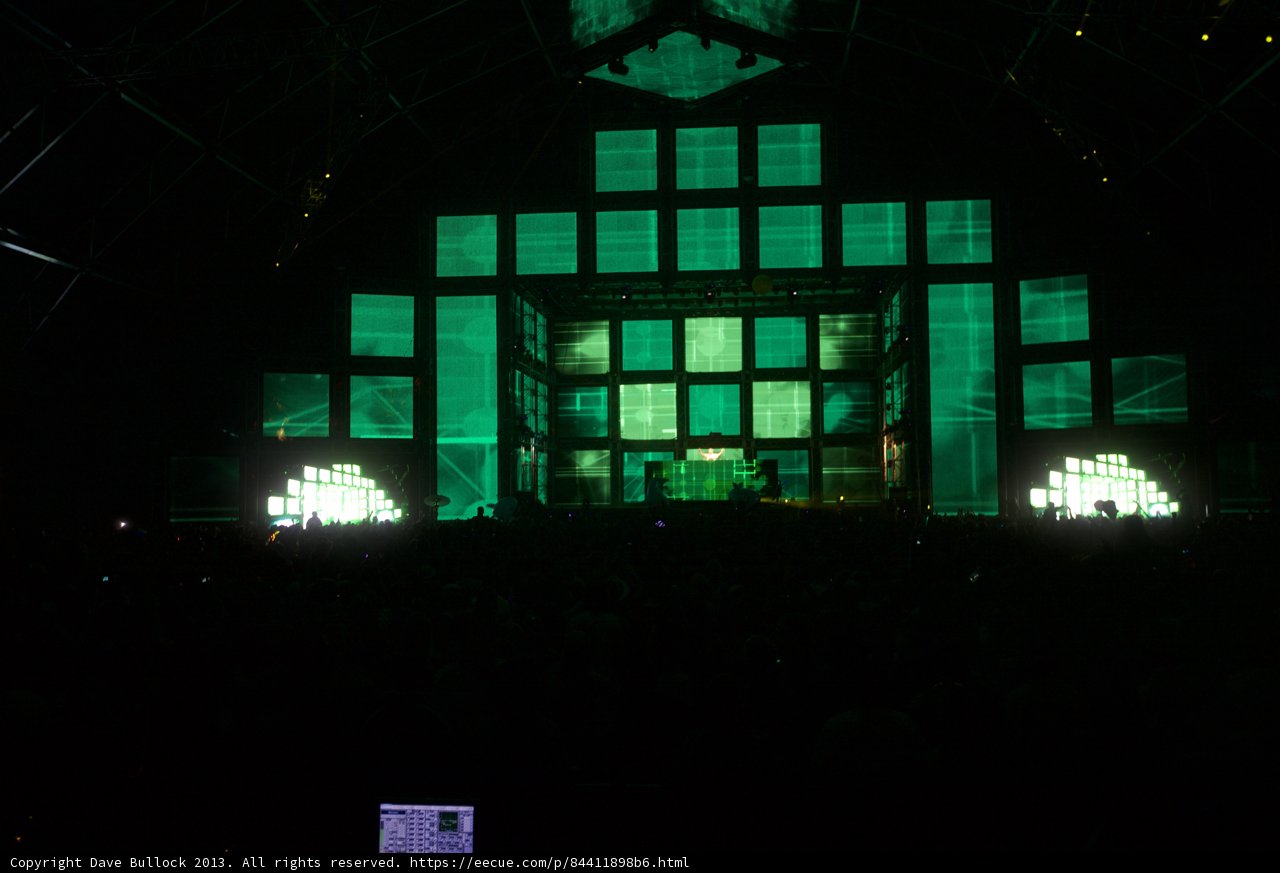 Green-Lit Stage at Coachella