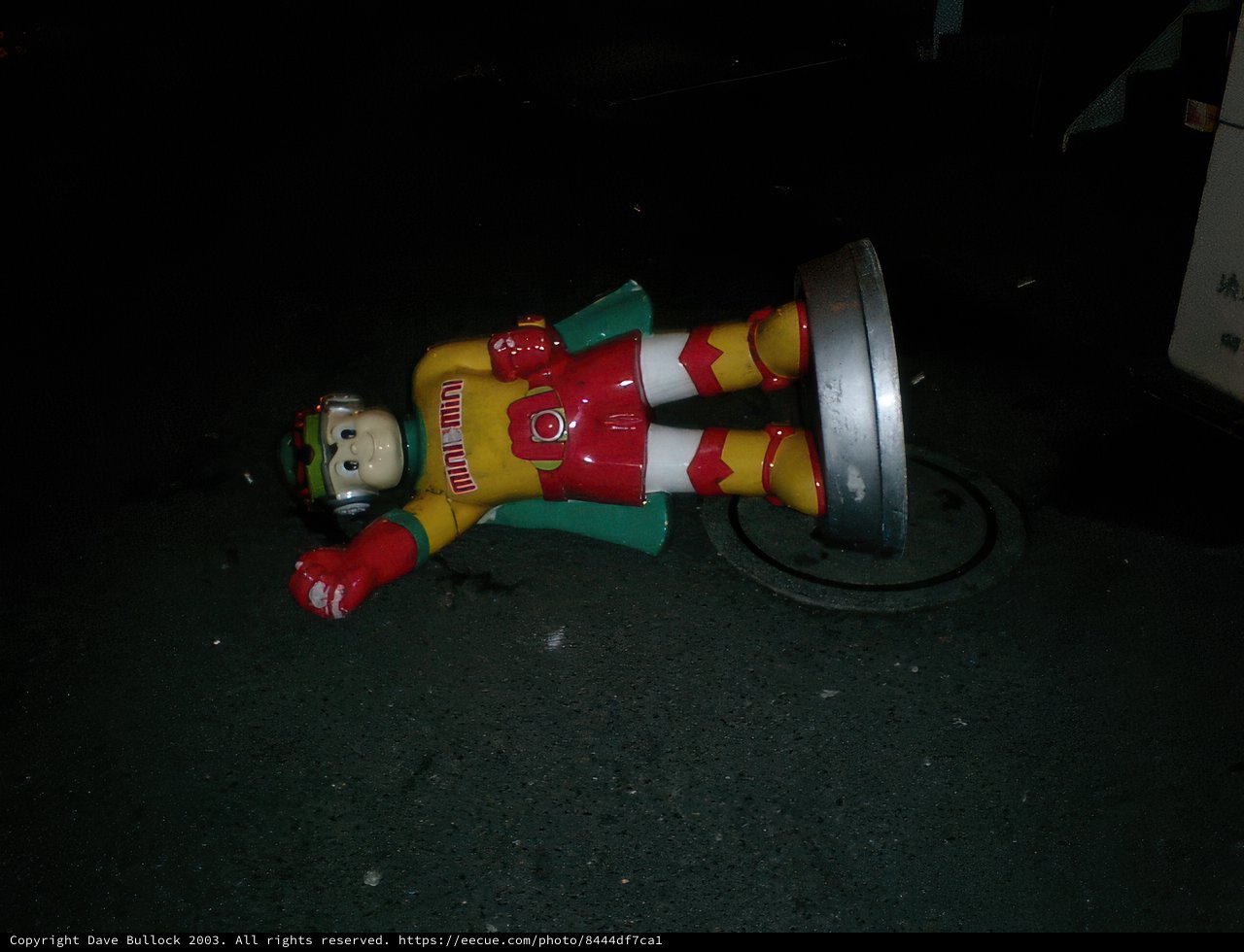 Lonely figurine in the dark