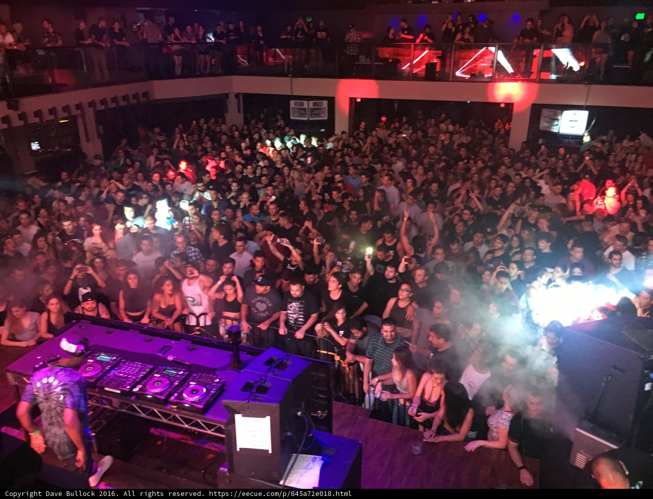 Nightlife at a packed concert in LA