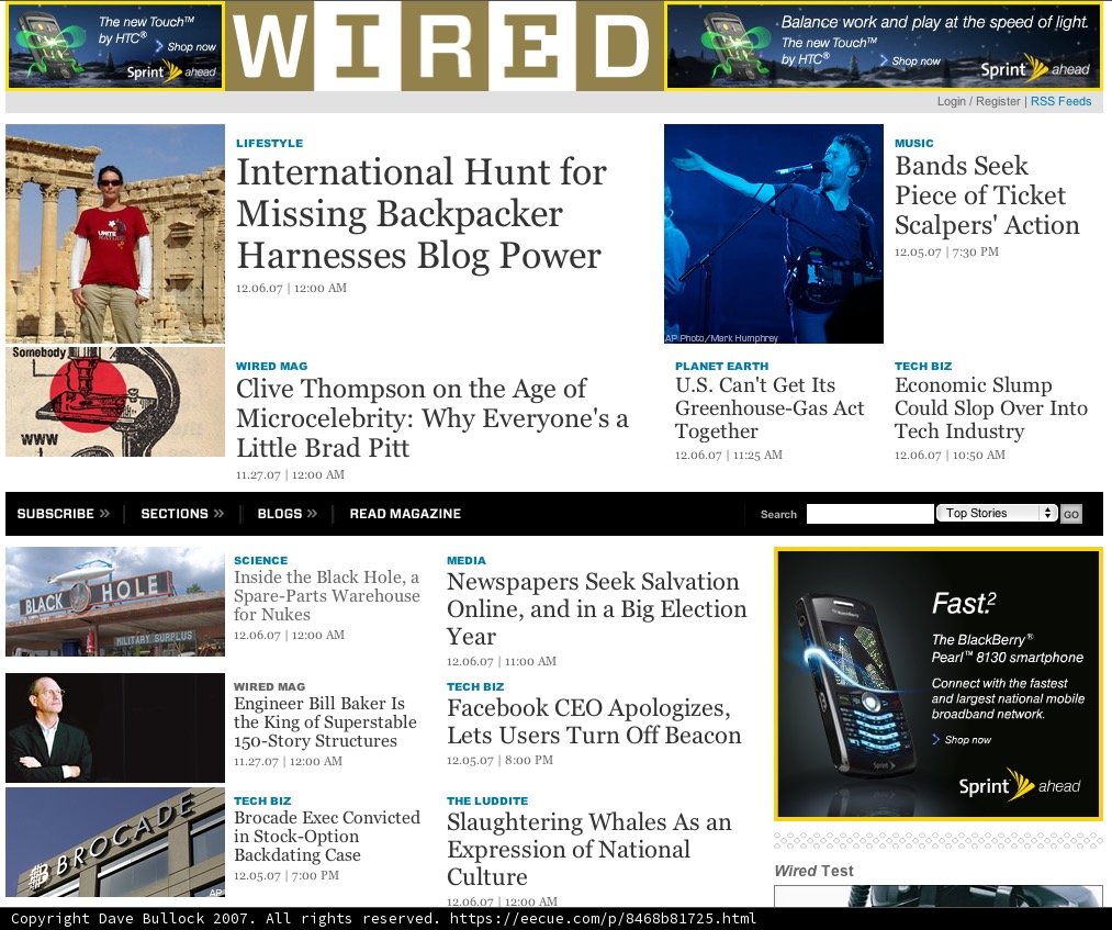 Wired Magazine's Ad Poster Featuring 6 People and Mobile Phone