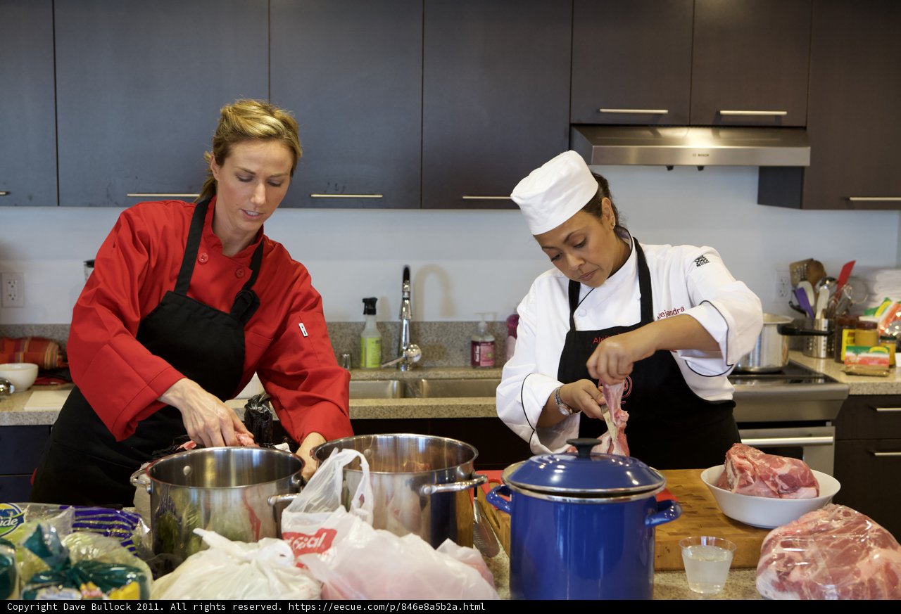 Two Female Chefs Busy in Preparing Delicious Food