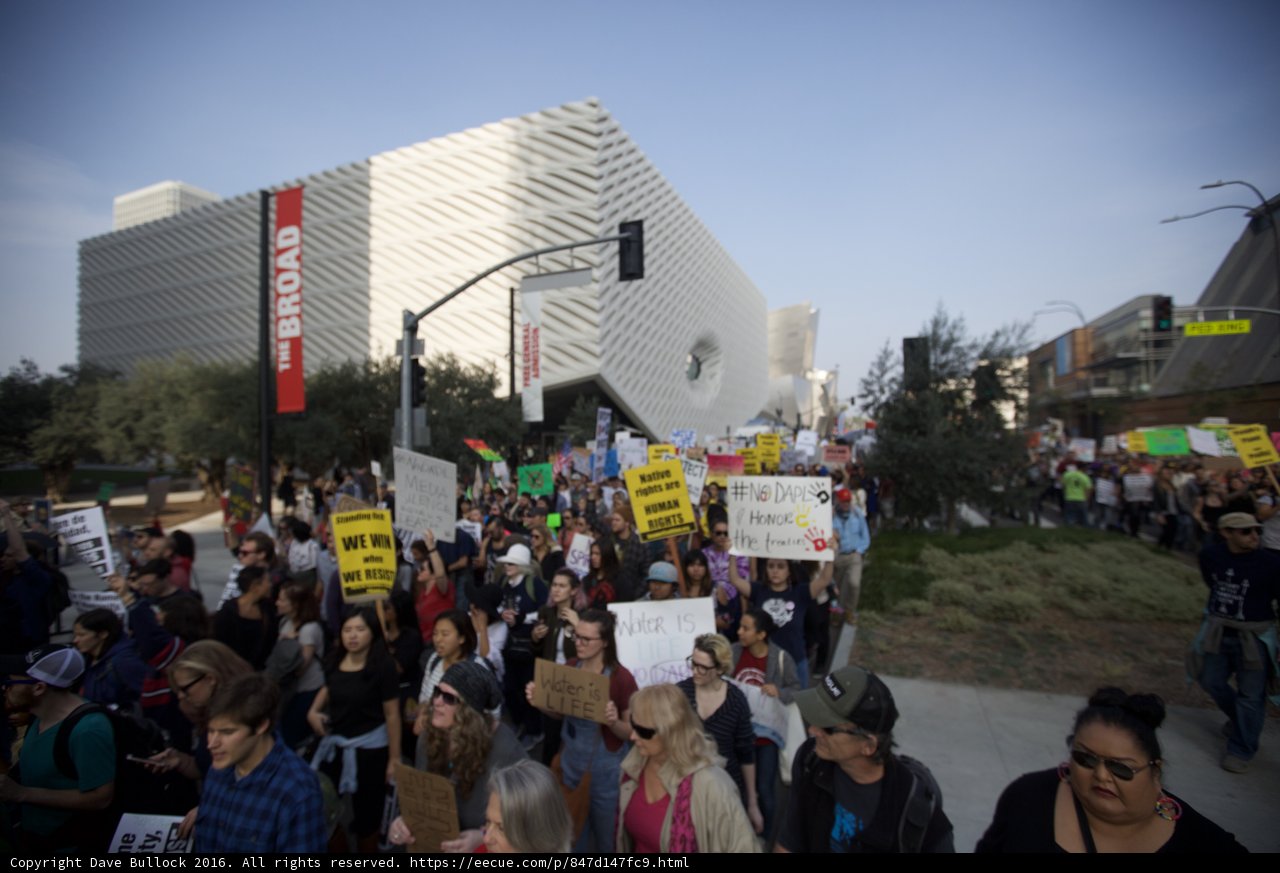 Protesters Rally at The Broad