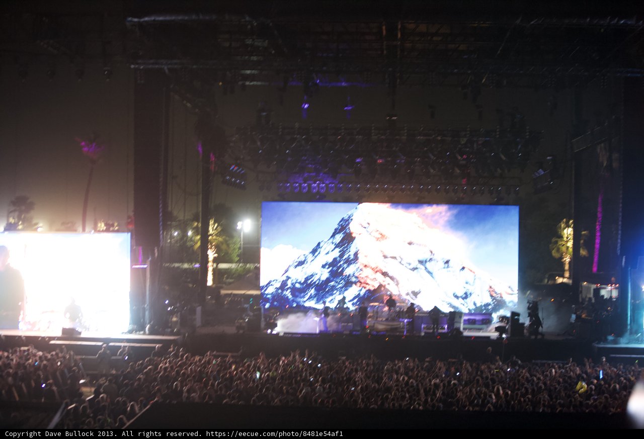 Mountain on Screen at Concert