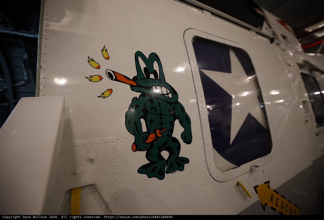 Cartoon Rabbit Nose Art on USS Hornet Aircraft