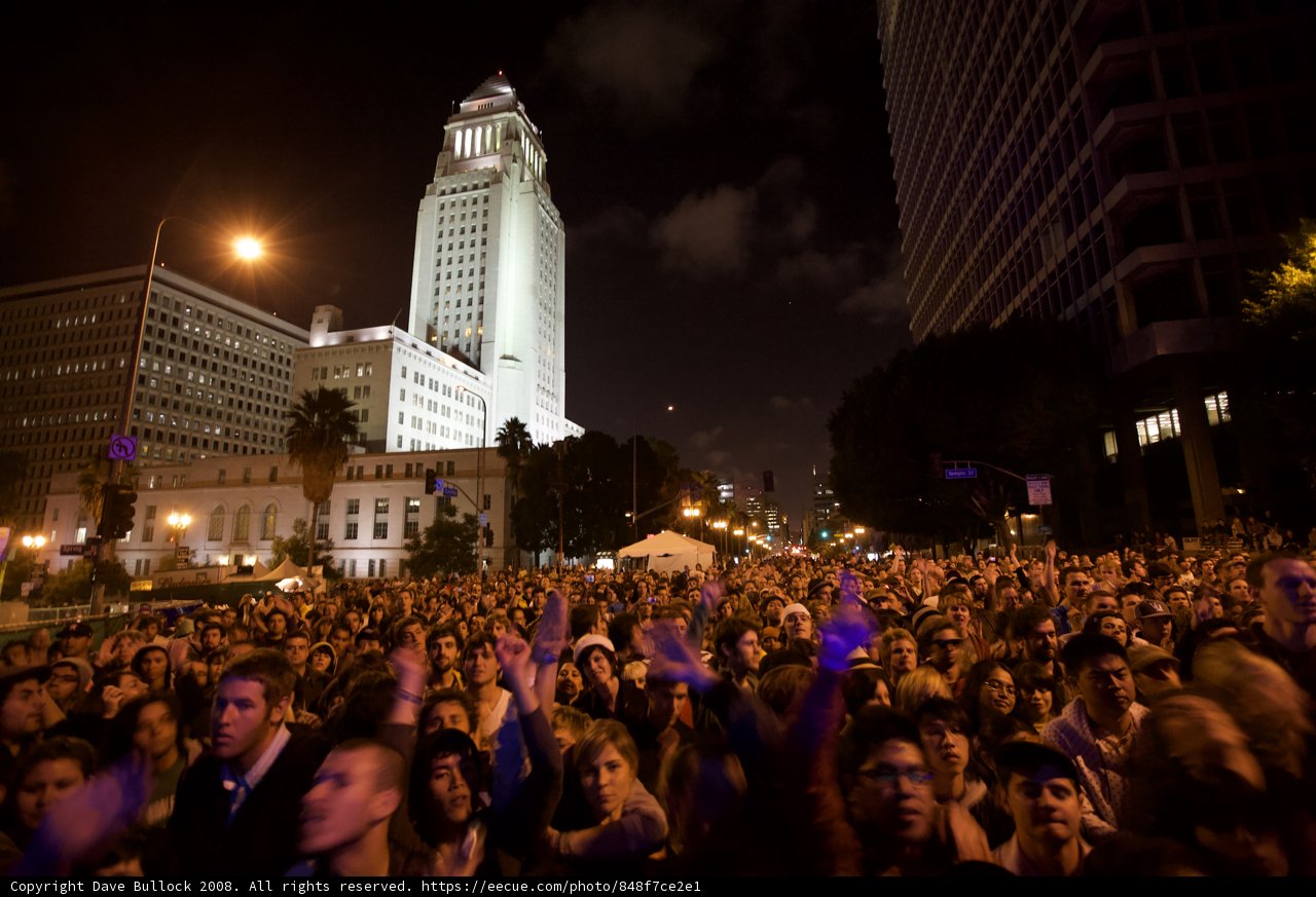 Nighttime Metropolis Concert Crowd