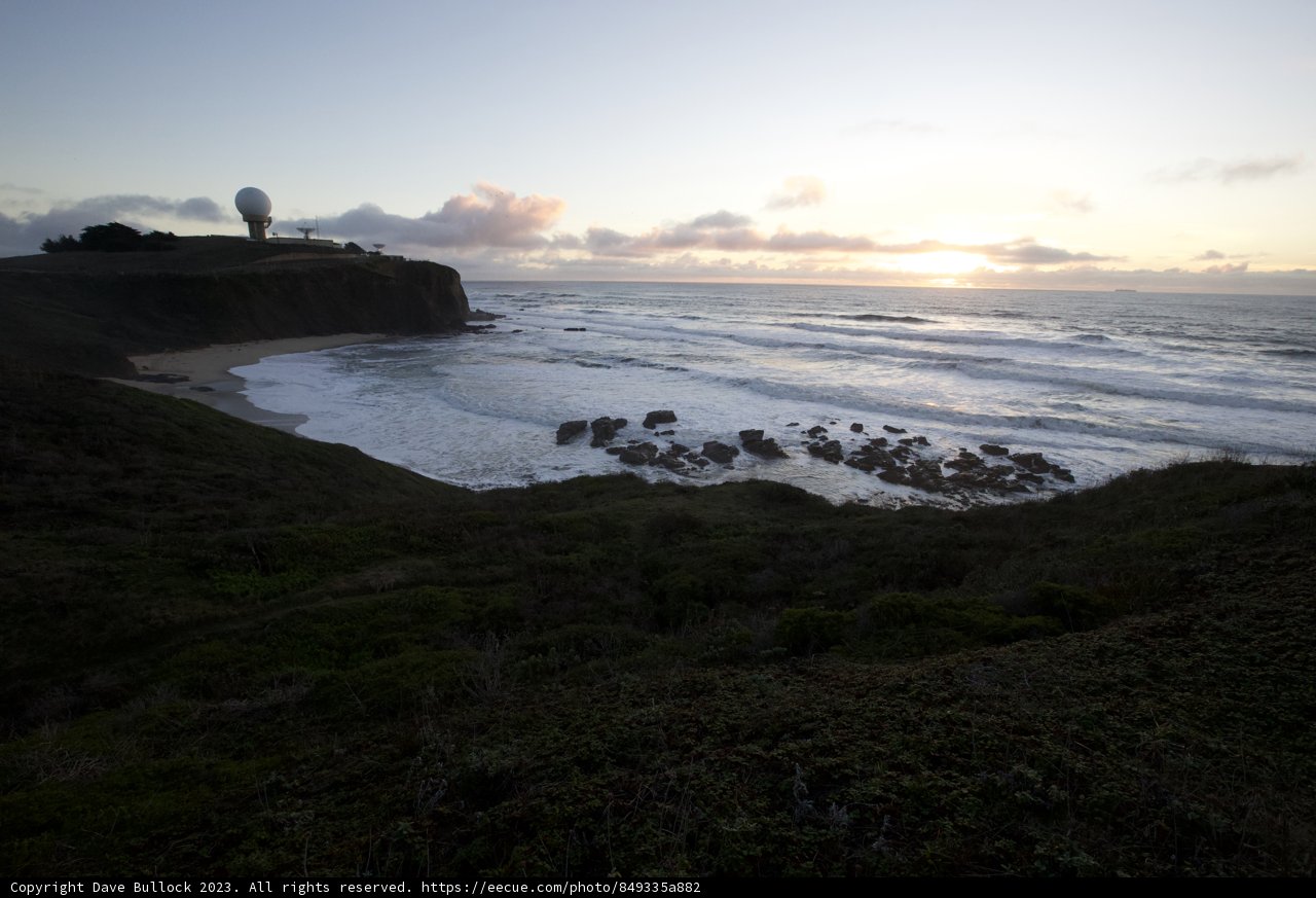 Majestic Twilight Over The Pacific - Mavericks' Lighthouse