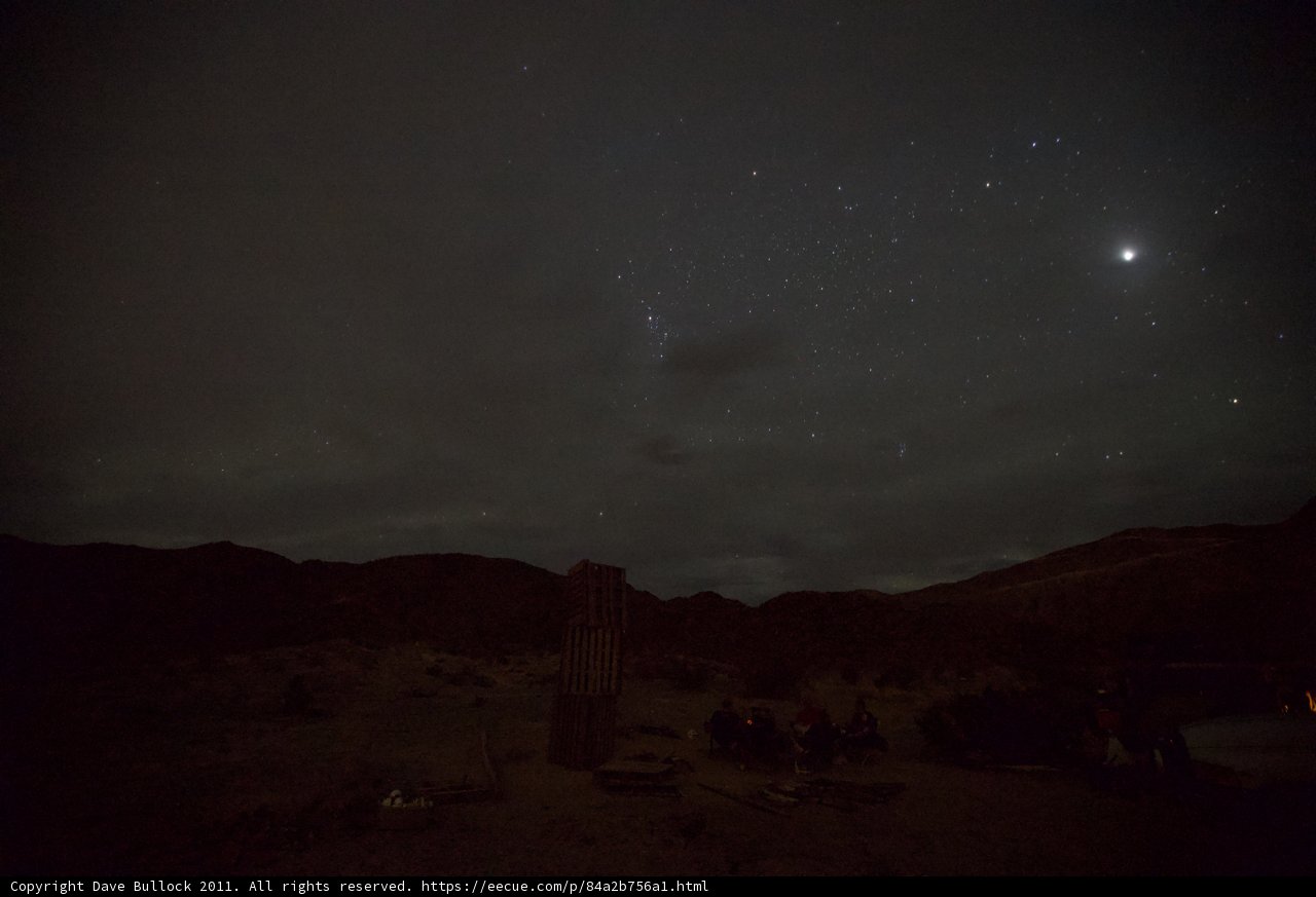 Moon and Venus over the Desert