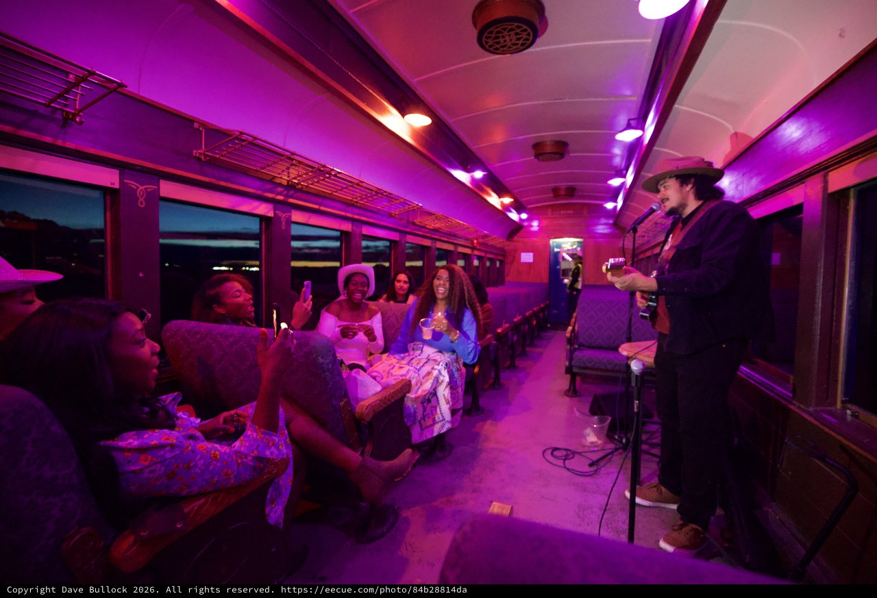 Live Music Performance on Vintage Train Car