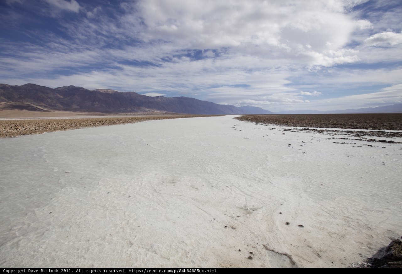 Majestic View of Death Valley's Salt Flats and Mountains