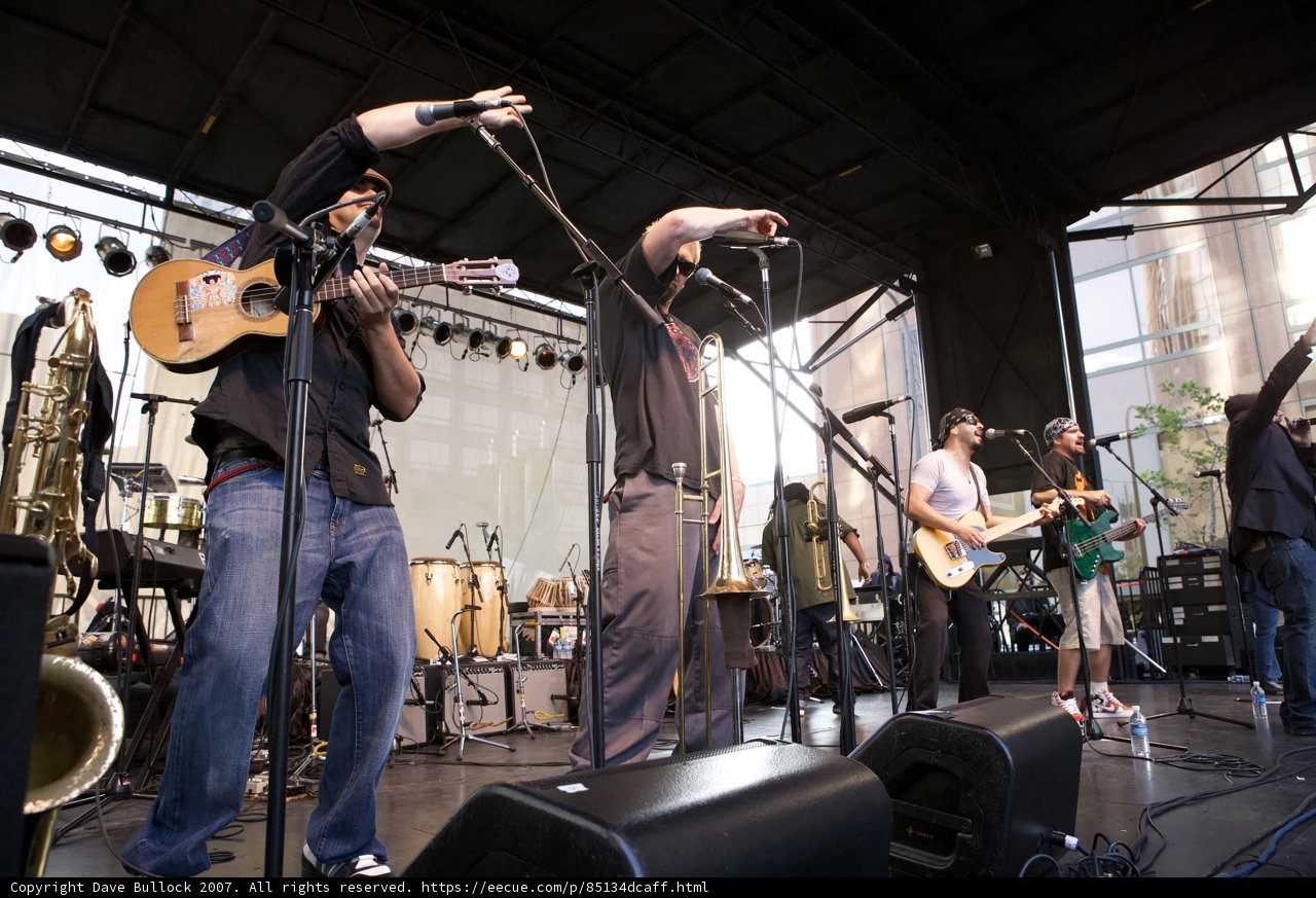 Ozomatli Music Band Performs for Crowd