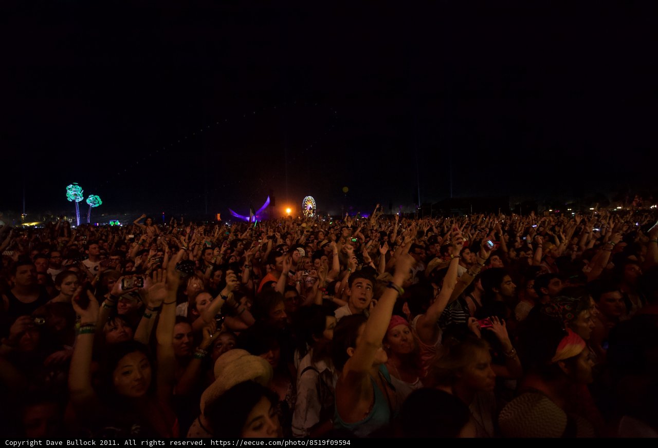 Coachella Nights: Hands Up in the Crowd
