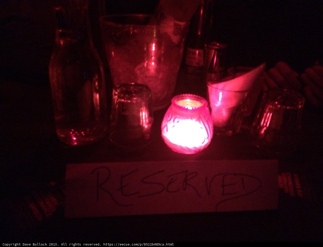 Reserved Table at the Pub