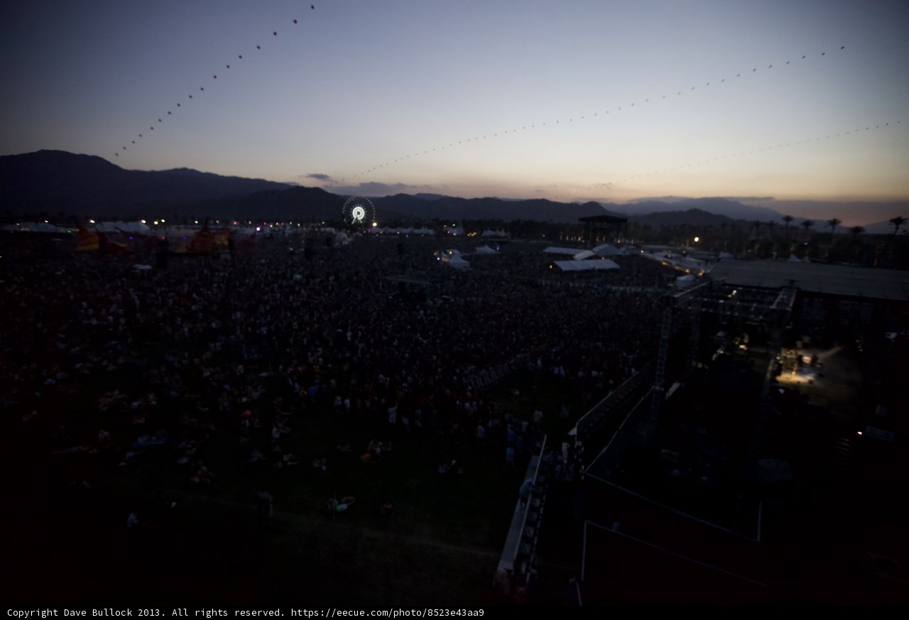 Coachella Crowd at Dusk