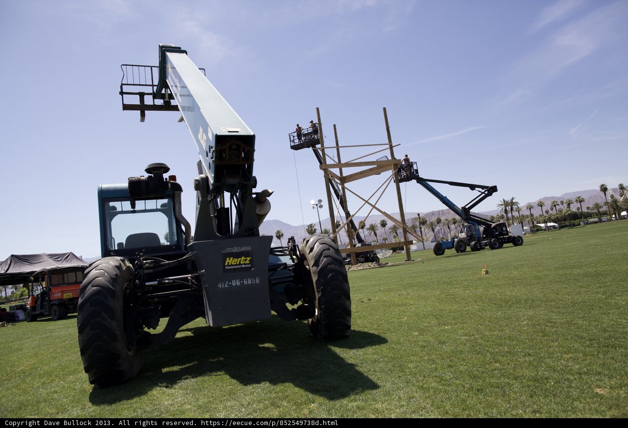 Parked Tractor on Grassy Field