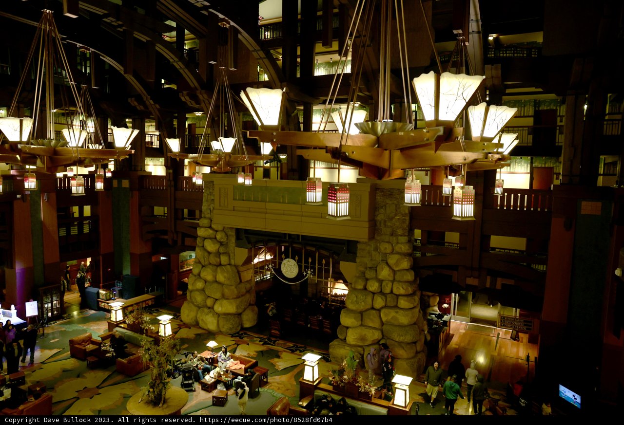 Illuminated Grandeur at Disneyland's Hall
