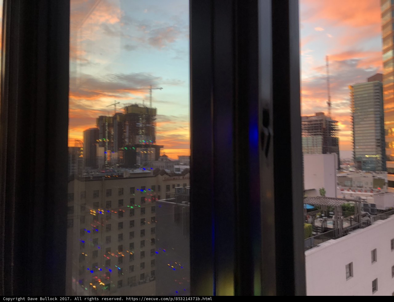 Metropolis Sunset from High Rise Window