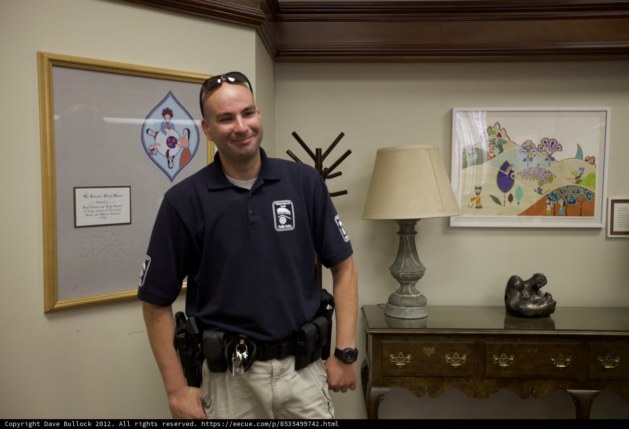 Police Officer at Desk