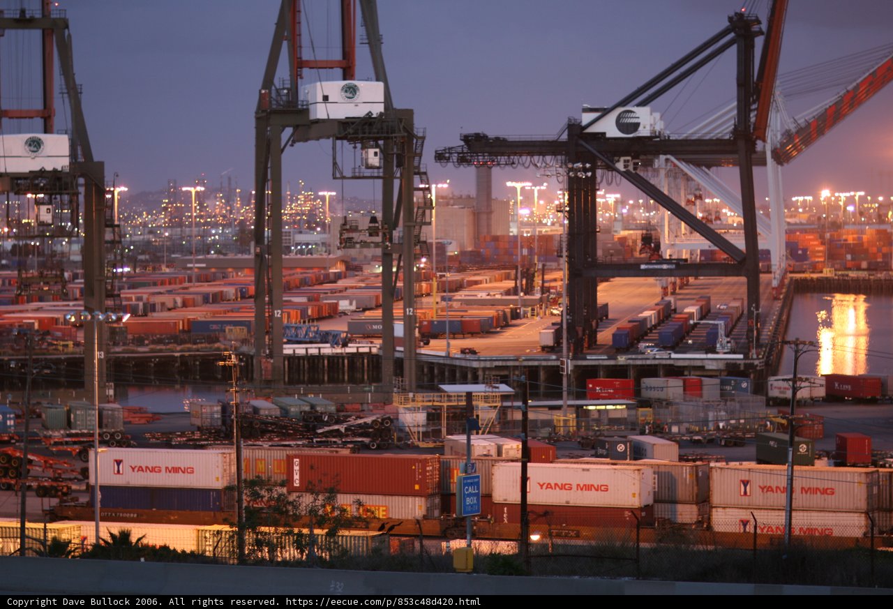 Red Crane at the Waterfront