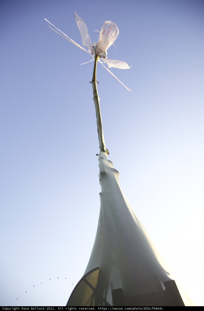 Wind Turbine with Flower Top