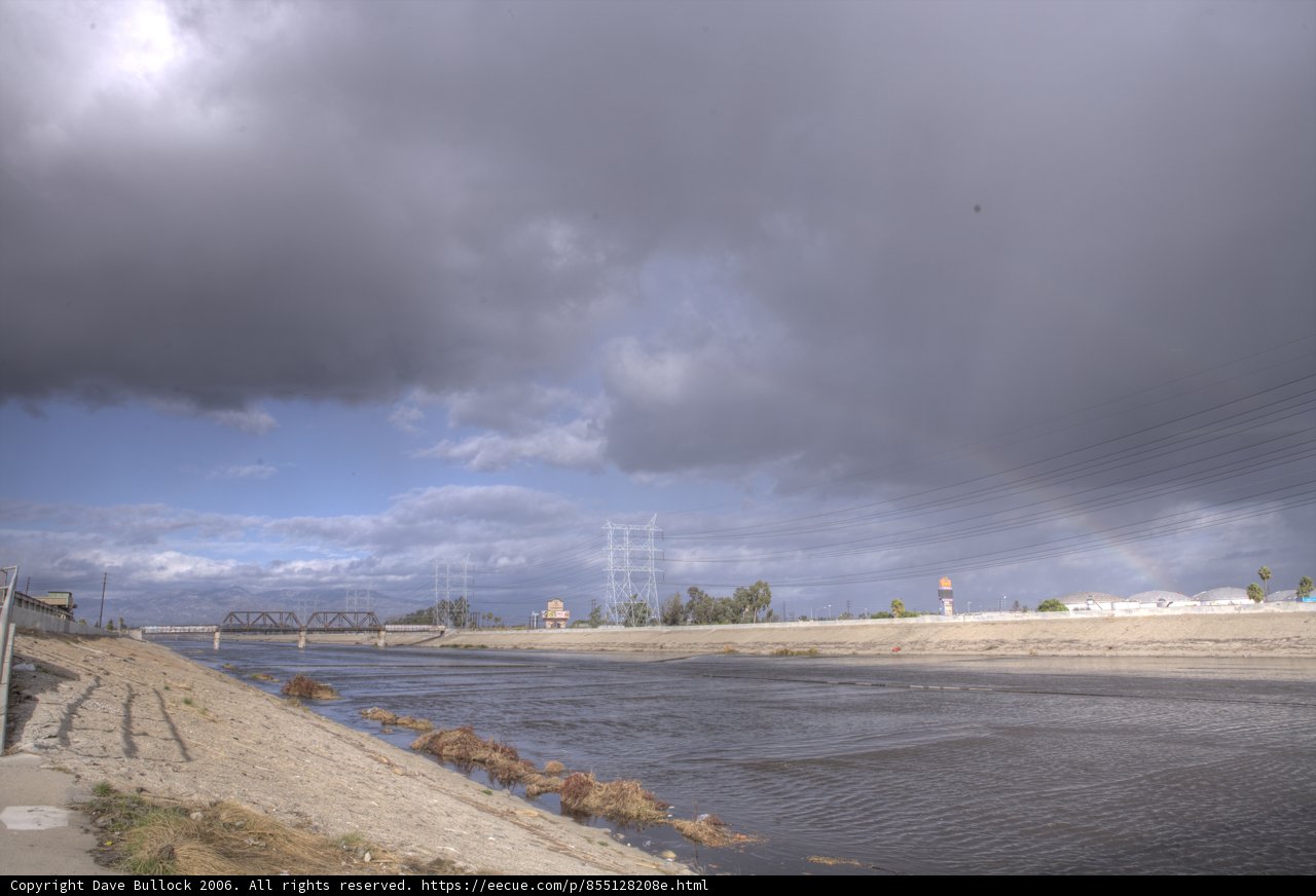 Rainbow over the Water and Power Lines