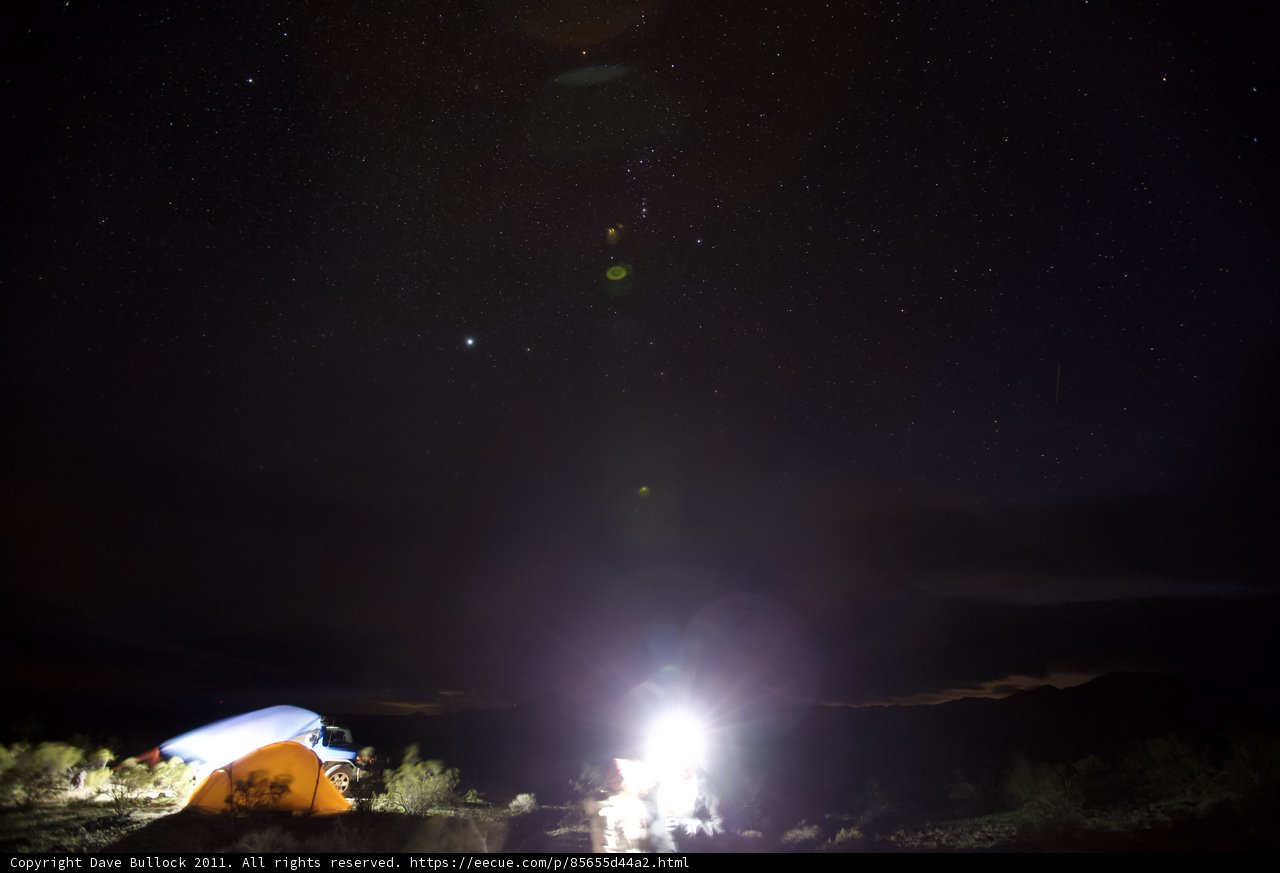 Night Camping under the Mountain Sky