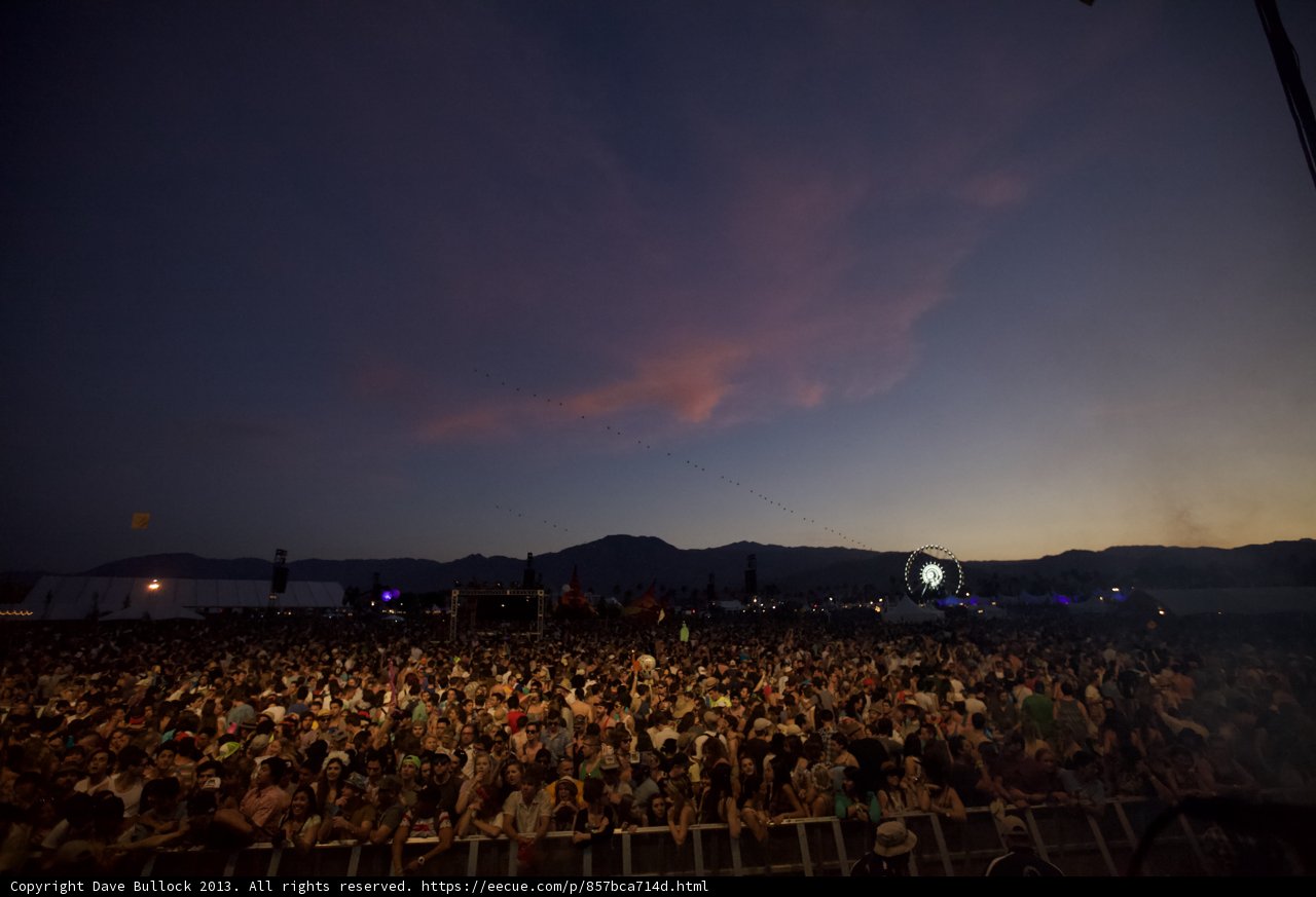 Coachella Music Festival at Dusk