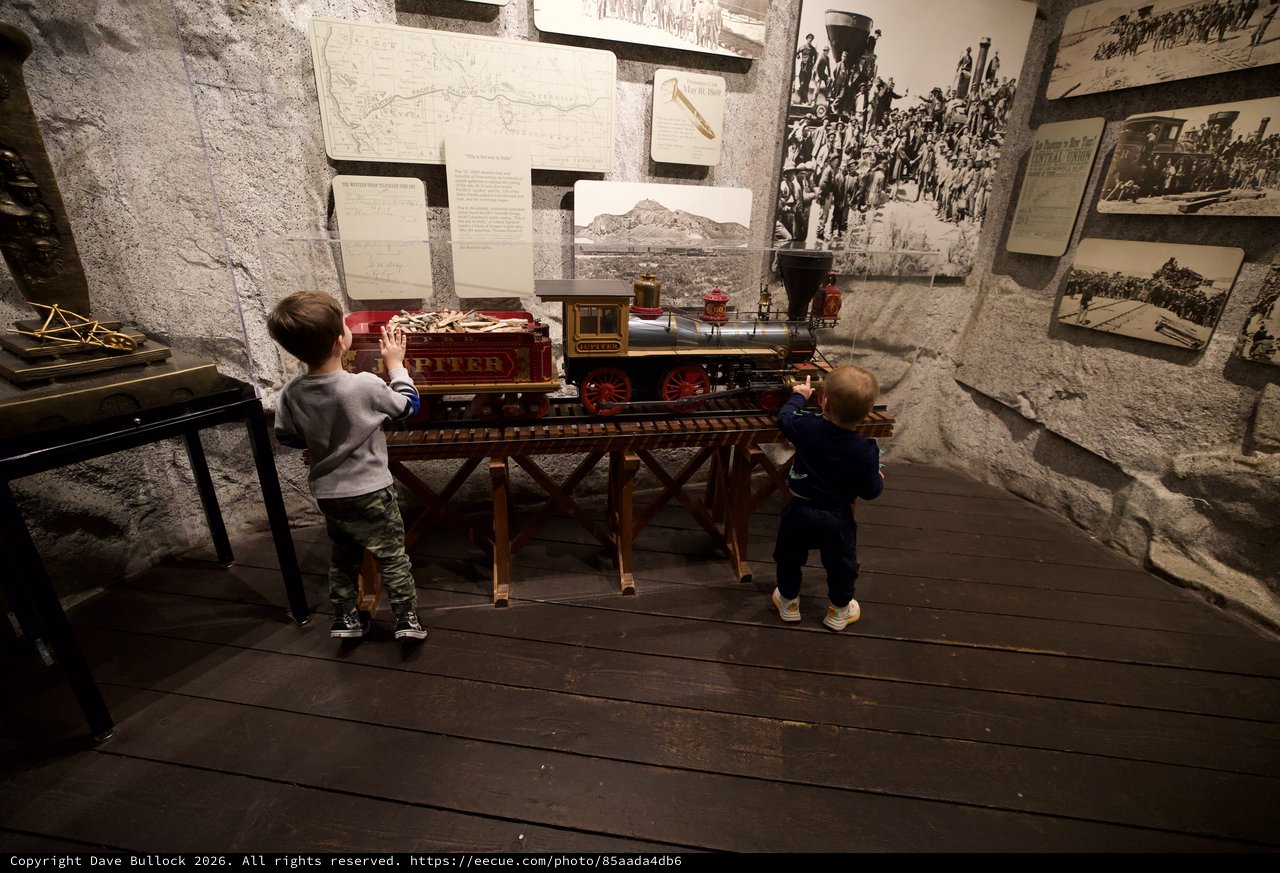 Young Brothers Discover Vintage Train at Museum