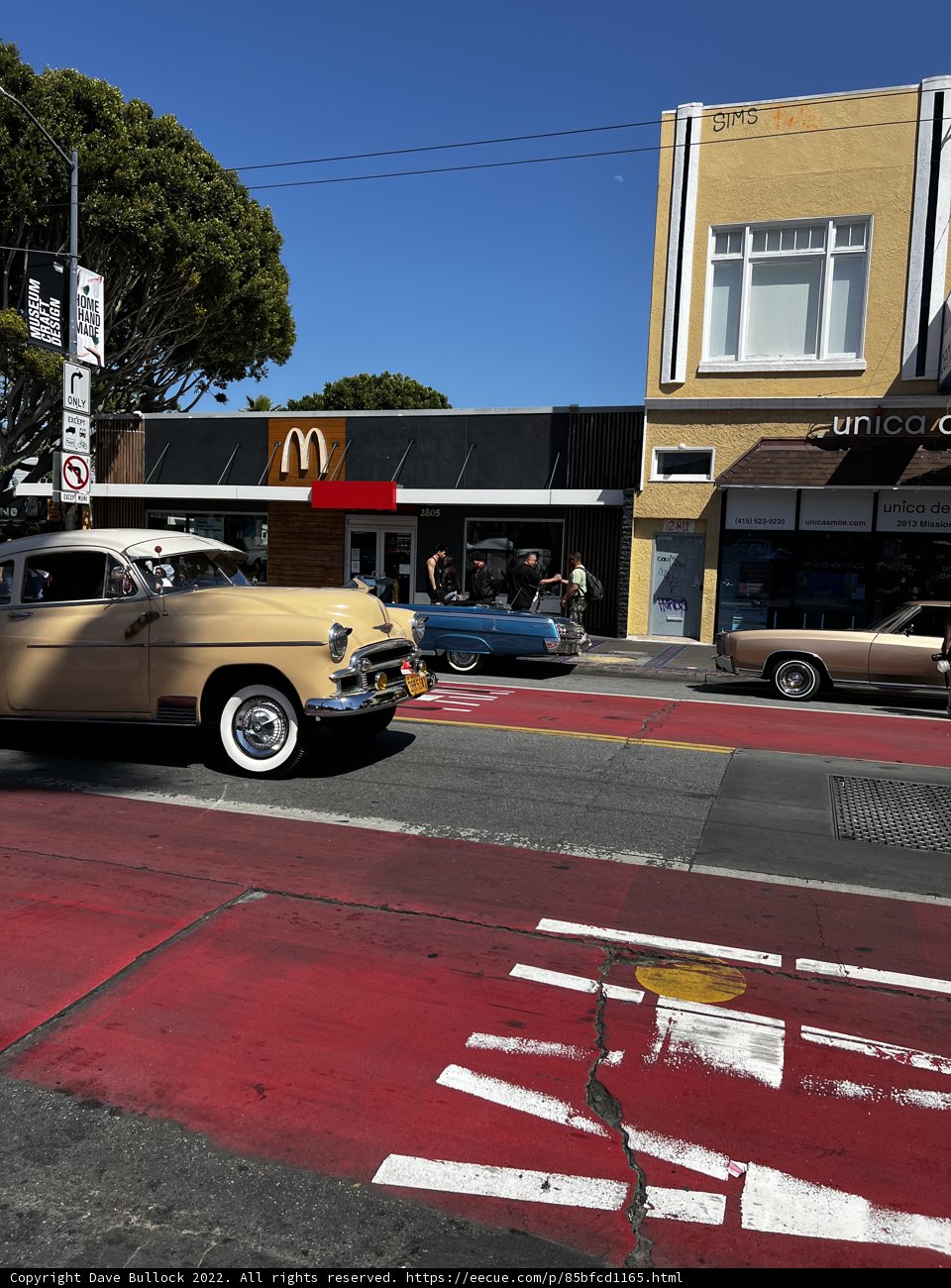 Vintage Sports Car at the Crosswalk