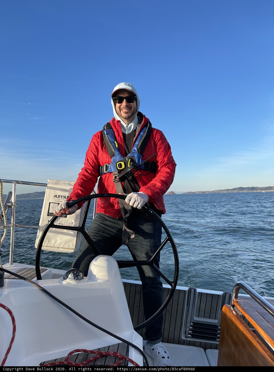 Red Jacket Captain on the Bay