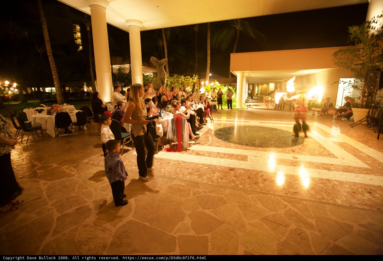 Nighttime Pool Gathering