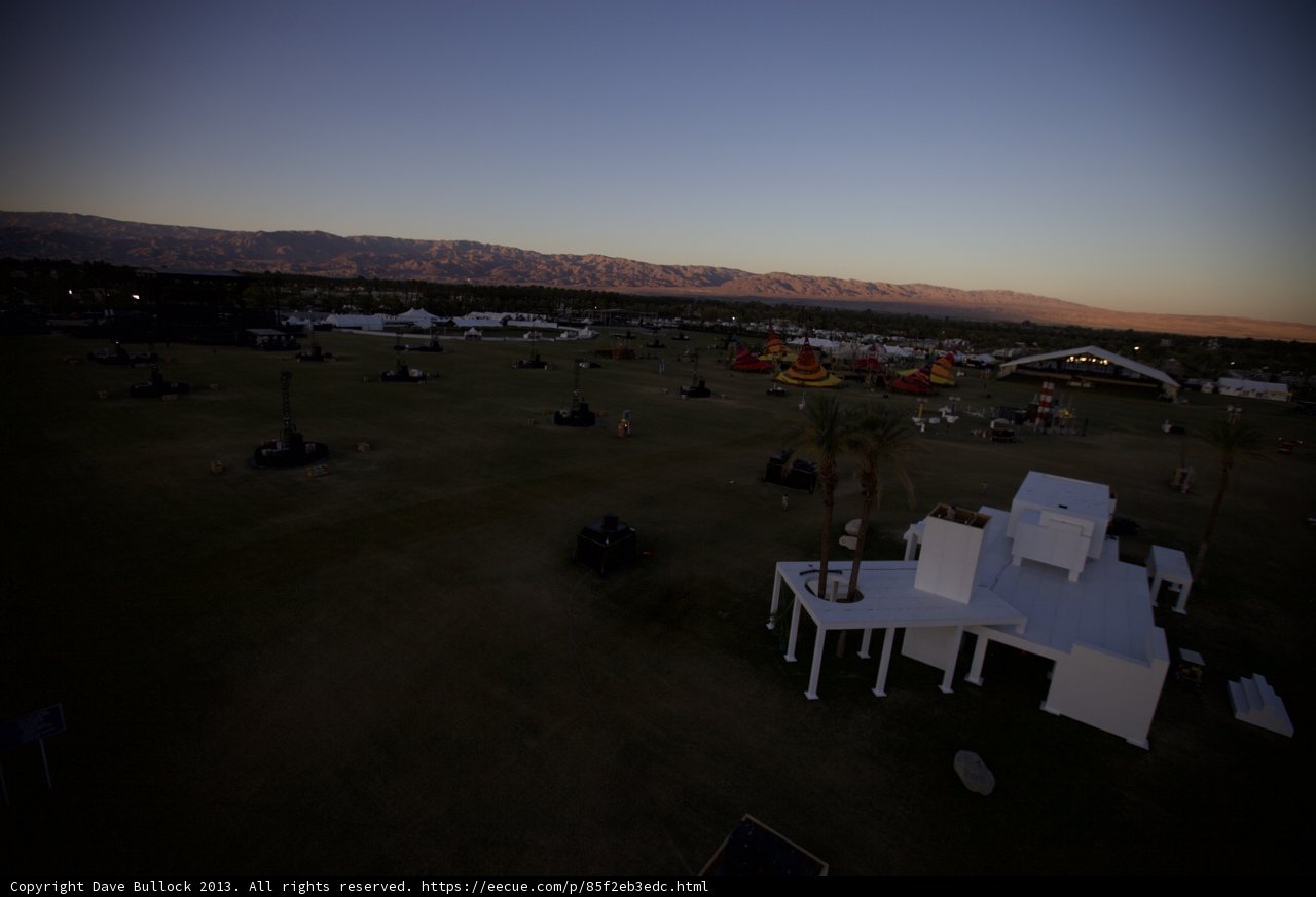 Elevated Sunset over Desert Airfield